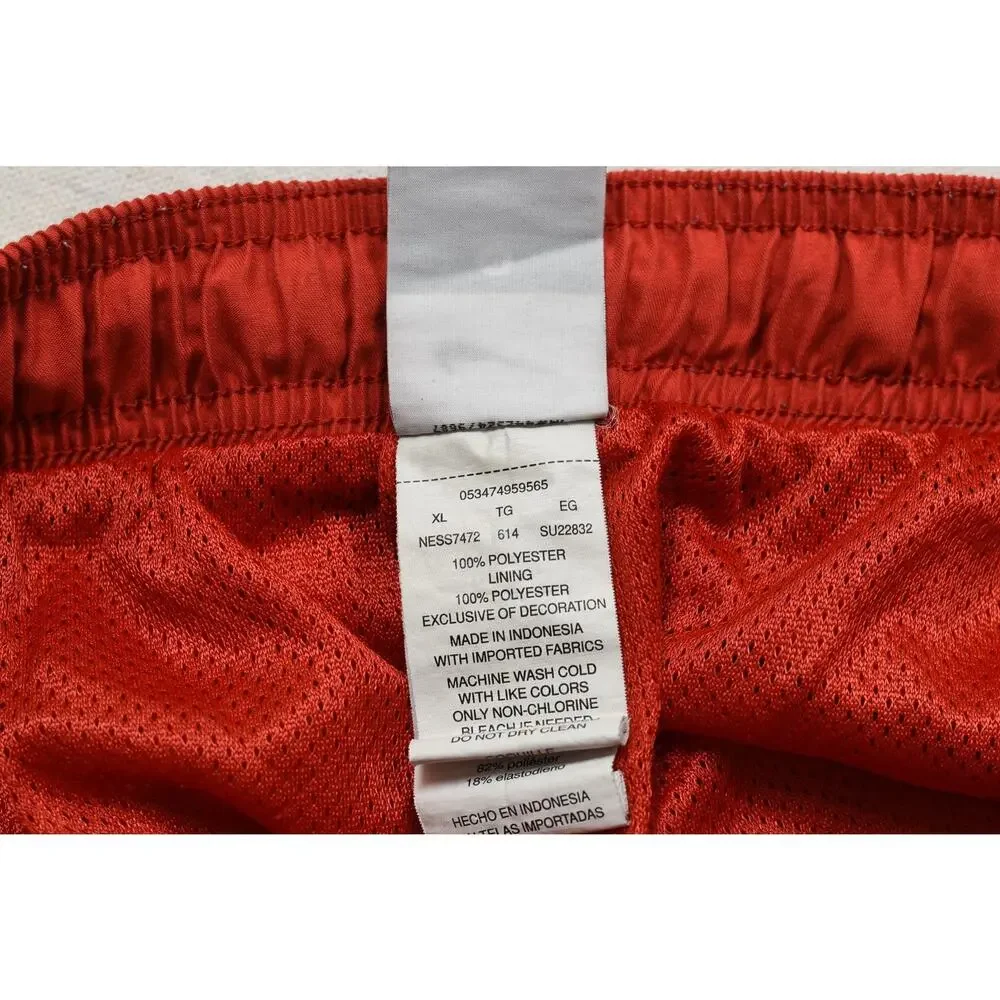 Nike Men's Size XL Orange Gray Athletic Swim Trunks Shorts Board Shorts Mesh Lin